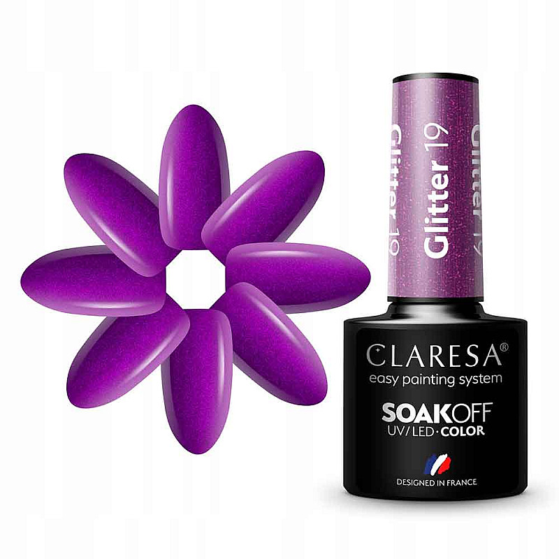 Гел лак CLARESA 19 Glitter 5g