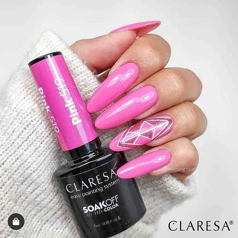 Гел лак CLARESA 519 Pink 5g