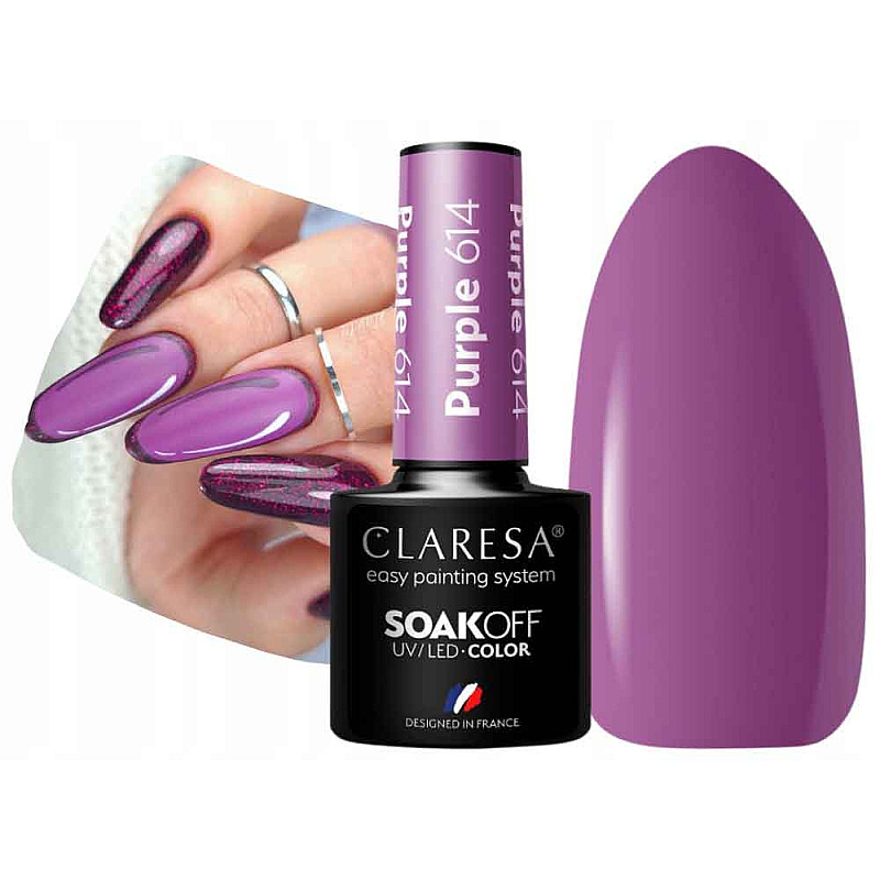 Гел лак CLARESA 614 Purple 5g