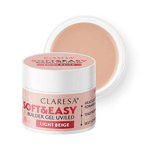 Изграждащ гел светло бежово Claresa Soft and Easy Light Beige 12g