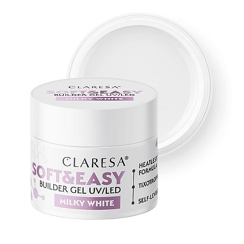 Изграждащ гел млечно бяло Claresa Soft and Easy Milky White 45g