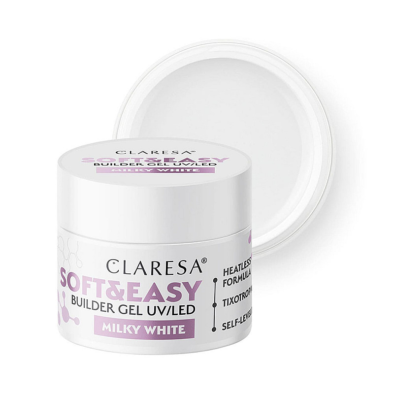 Изграждащ гел млечно бяло Claresa Soft and Easy Milky White 12g