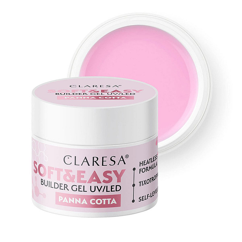 Изграждащ гел розов  Claresa Soft and Easy Pana Cotta 45g