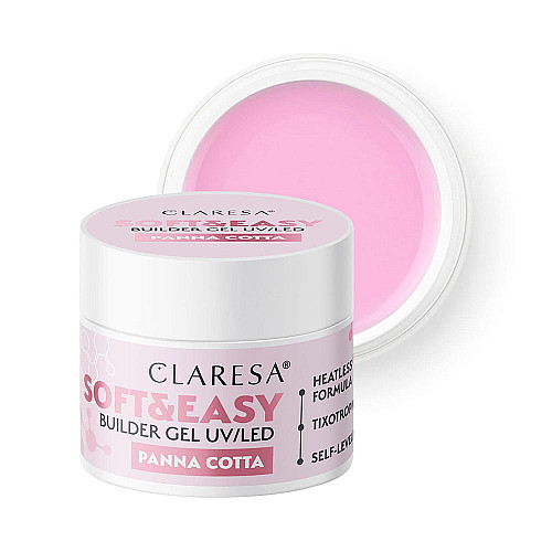 Изграждащ гел розов Claresa Soft and Easy Pana Cotta 12g