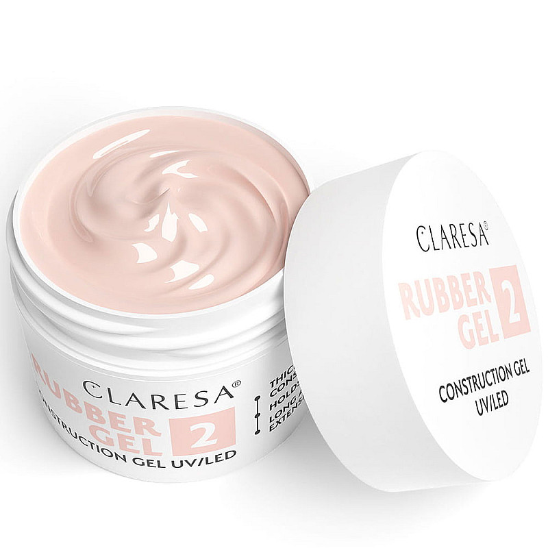 Изграждащ каучуков гел светло розово 2 Claresa Rubber Gel 45g