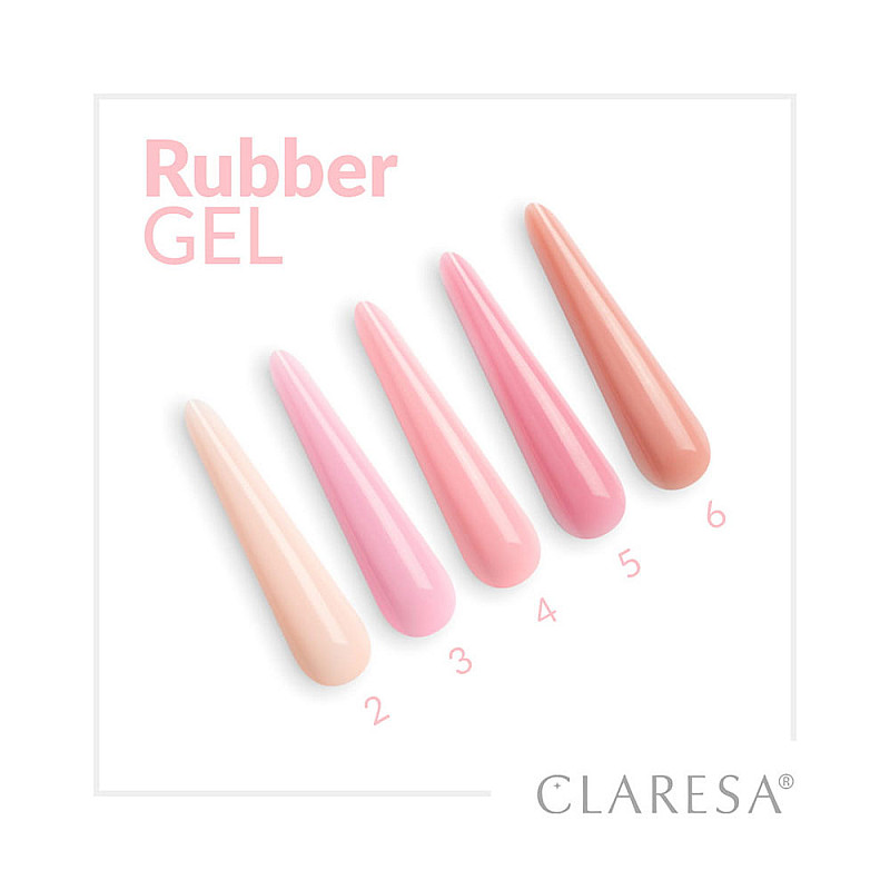 Изграждащ каучуков гел светло розово 2 Claresa Rubber Gel 45g