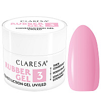 Изграждащ каучуков гел студено розово 3 Claresa Rubber Gel 12g