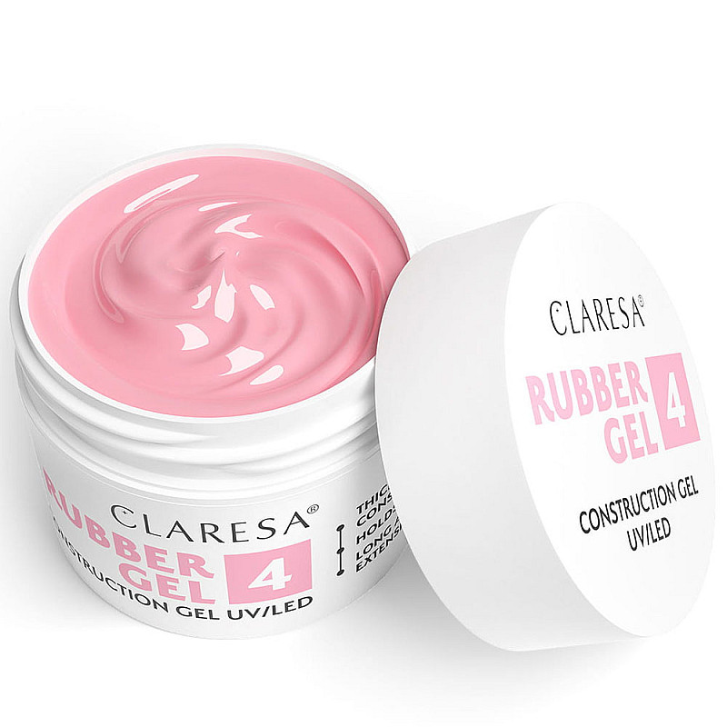 Изграждащ каучуков гел малиново розово 4 Claresa Rubber Gel 45g