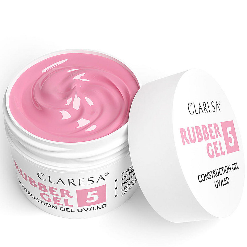 Изграждащ каучуков гел розово виолетово 5 Claresa Rubber Gel 12g