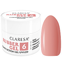 Изграждащ каучуков гел бежово розово 6 Claresa Rubber Gel 12g