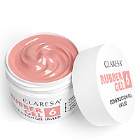 Изграждащ каучуков гел бежово розово 6 Claresa Rubber Gel 12g