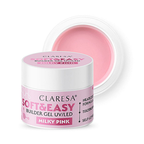 Изграждащ гел млечно розово Claresa Soft and Easy Milky Pink 12g