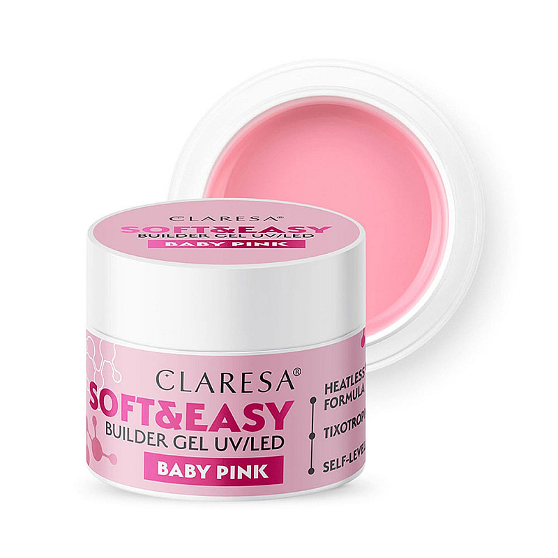 Изграждащ гел бебешко розово Claresa Soft and Easy Baby Pink 12g