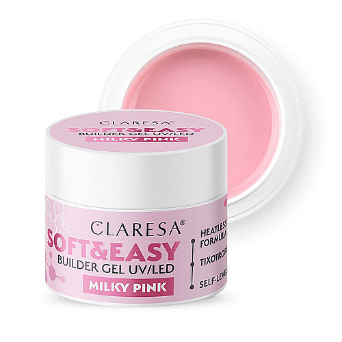 Изграждащ гел млечно розово Claresa Soft and Easy Milky Pink 45g