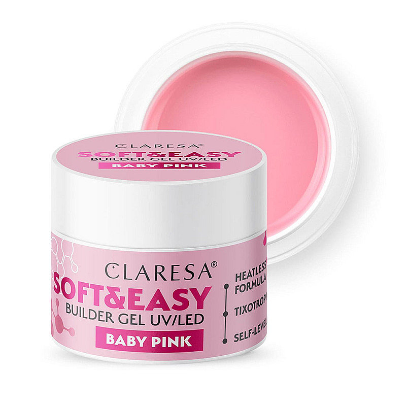 Изграждащ гел бебешко розово Claresa Soft and Easy Baby Pink 45g