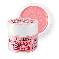 Изграждащ гел розов с частици Claresa Soft and Glimmer Pink 45g