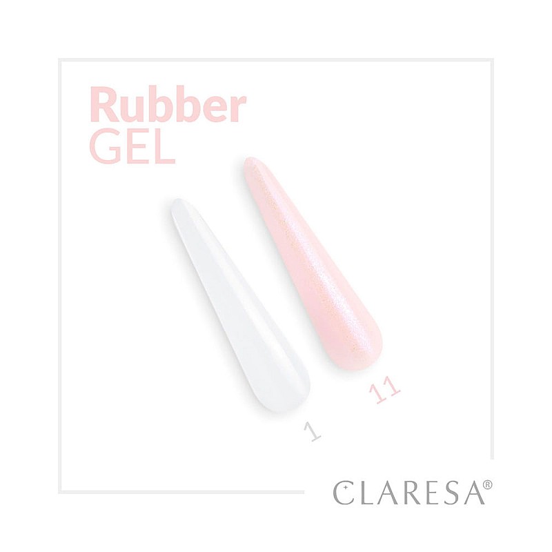 Изграждащ каучуков гел безцветен 1 Claresa Rubber Gel 12g