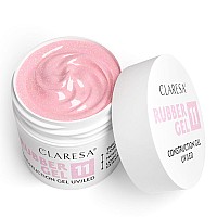 Изграждащ каучуков гел розов с частици 11 Claresa Rubber Gel 12g