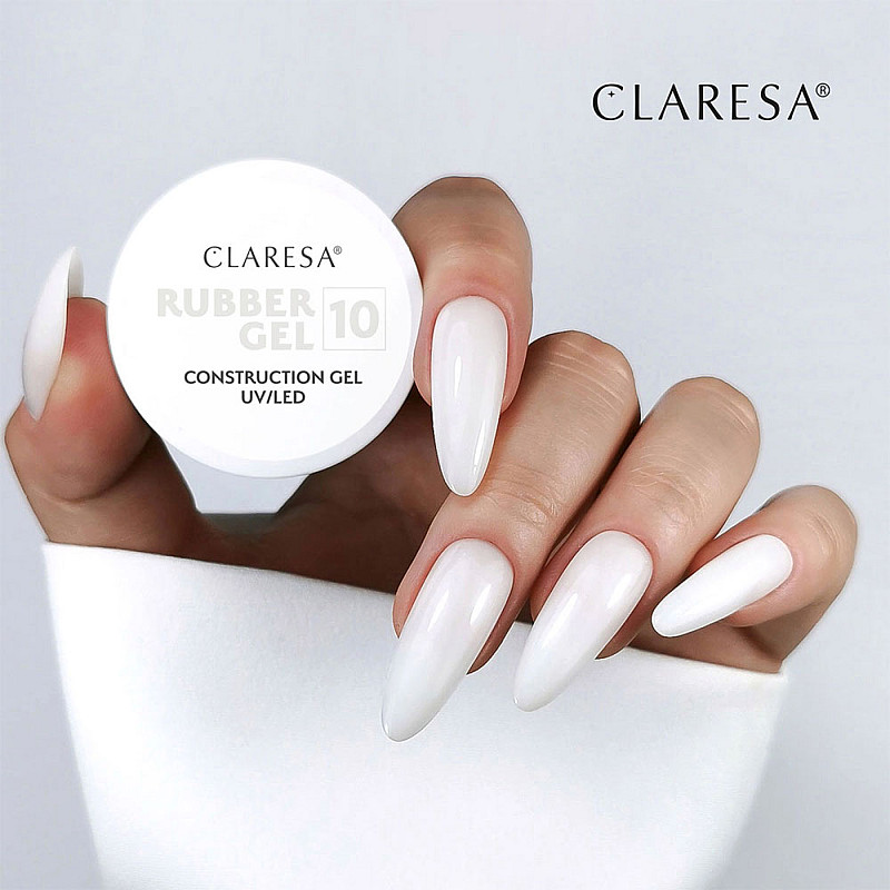 Изграждащ каучуков гел млечно бял 10 Claresa Rubber Gel 45g