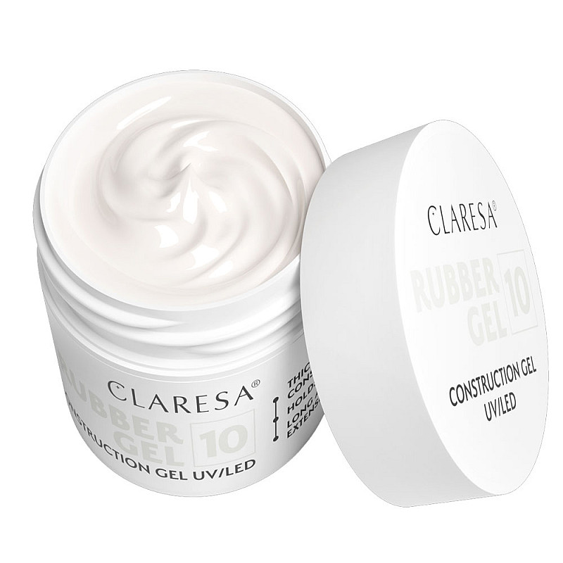 Изграждащ каучуков гел млечно бял 10 Claresa Rubber Gel 45g