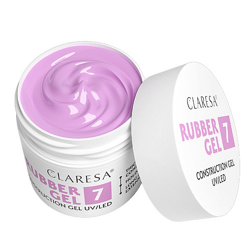 Изграждащ каучуков гел розово виолетово 7 Claresa Rubber Gel 12g