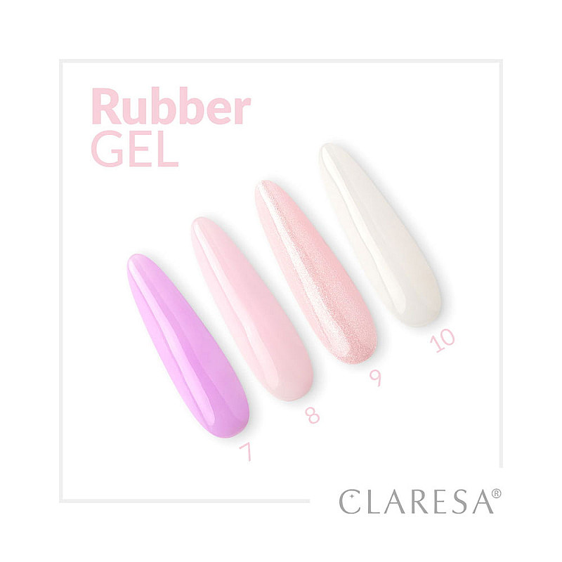 Изграждащ каучуков гел розово виолетово 7 Claresa Rubber Gel 45g