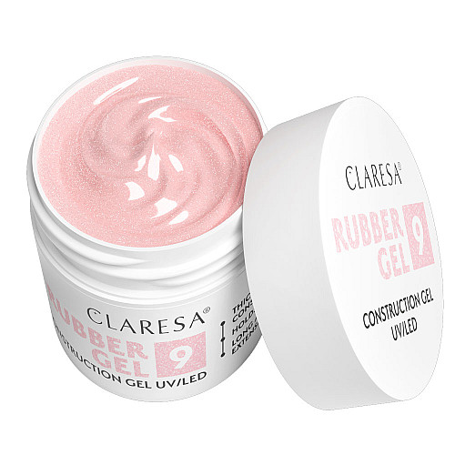 Изграждащ каучуков гел нюд розов 9 Claresa Rubber Gel 45g