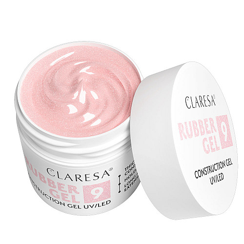 Изграждащ каучуков гел нюд розов 9 Claresa Rubber Gel 12g