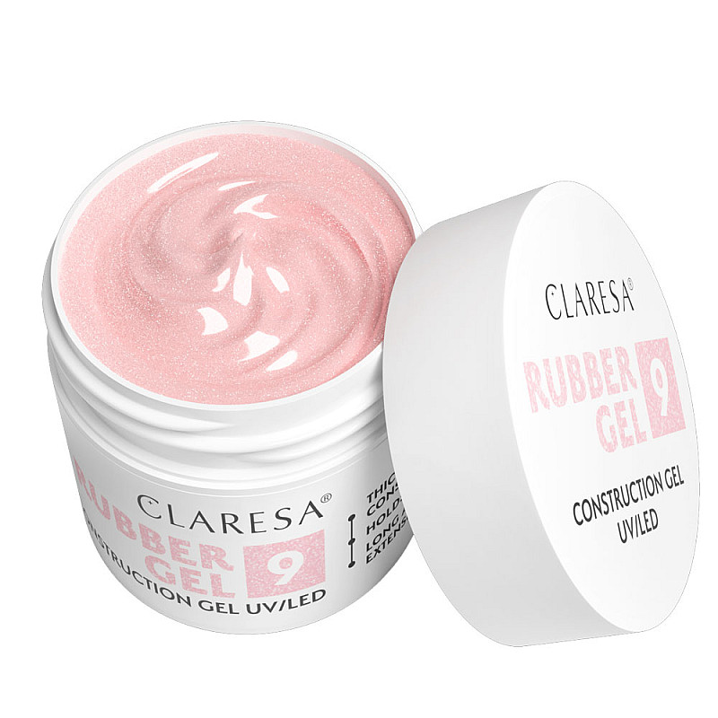 Изграждащ каучуков гел нюд розов 9 Claresa Rubber Gel 12g