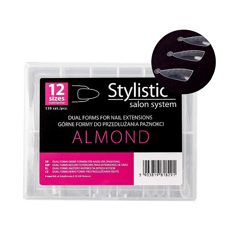 Горни форми за изграждане - бадем Stylistic Form Dual Almond 120бр