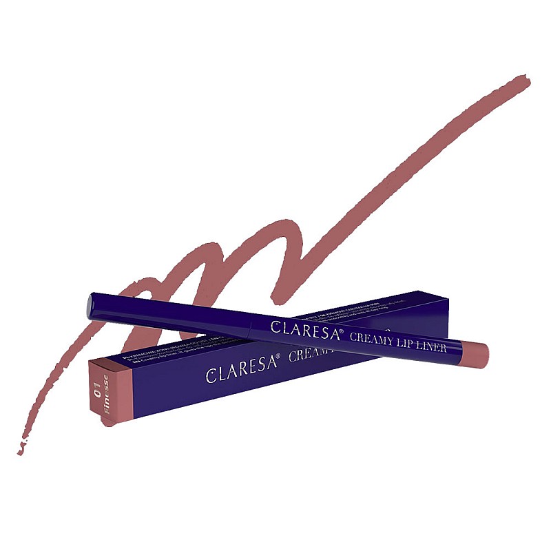 Дълготраен молив за устни Claresa Creamy Lip Liner 01 Finesse