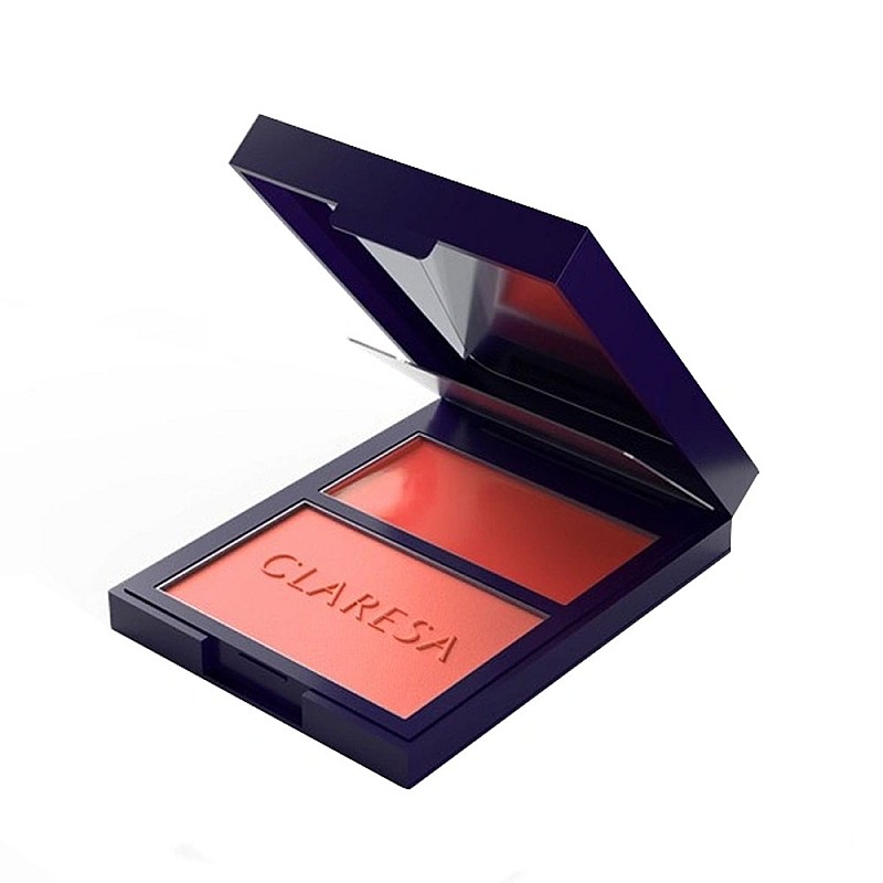 Палитра кремообразен и пресован руж 02 Claresa Duo palette creamy&pressed blush 