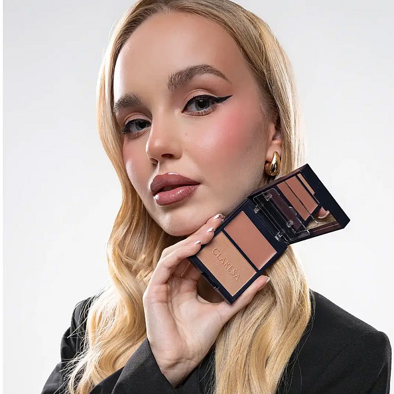 Кремообразен и пресован бронзант 01 Claresa Duo palette creamy & pressed bronzer 