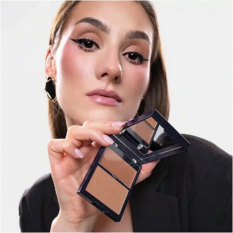 Кремообразен и пресован бронзант 02 Claresa Duo palette creamy & pressed bronzer
