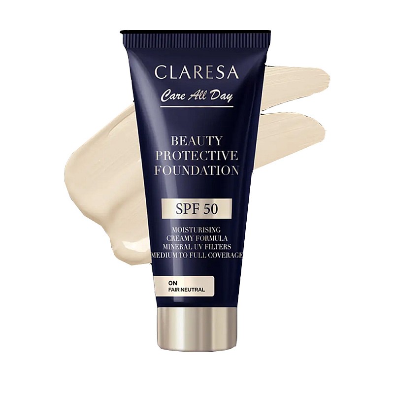 Фон дьо тен хидратиращ с SPF50 неутрал Claresa Beauty Protective Fondation 0N Claresa Fair Neutral 30ml