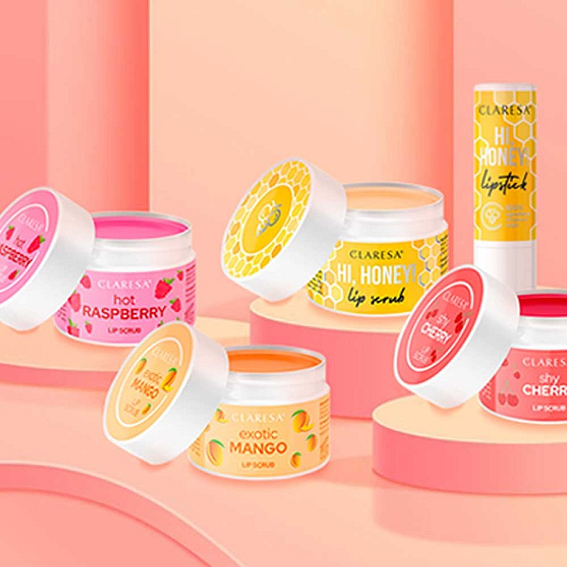 Захарен пилинг за устни манго Claresa Fruity Lip Peeling 02 Exotic Mango15g