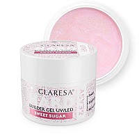 Изграждащ гел розов пастел с частици Claresa Hard and Easy Sweet Sugar 45g