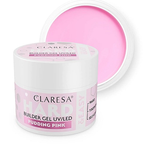 Изграждащ гел млечно розово Claresa Hard and Easy Pudding Pink 45g