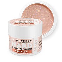 Изграждащ гел топъл нюд с частици Claresa Hard Nude Glow 45g