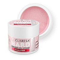 Изграждащ гел розово с частици Claresa Hard and Easy Glam Pink 45g