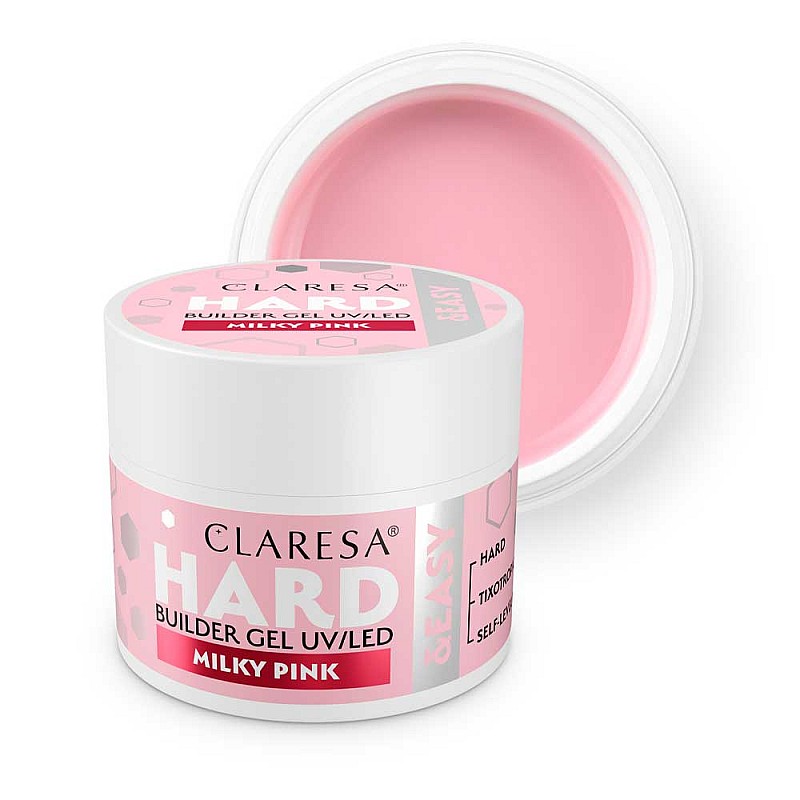 Изграждащ гел млечно розово Claresa Hard and Easy Milky Pink 45g