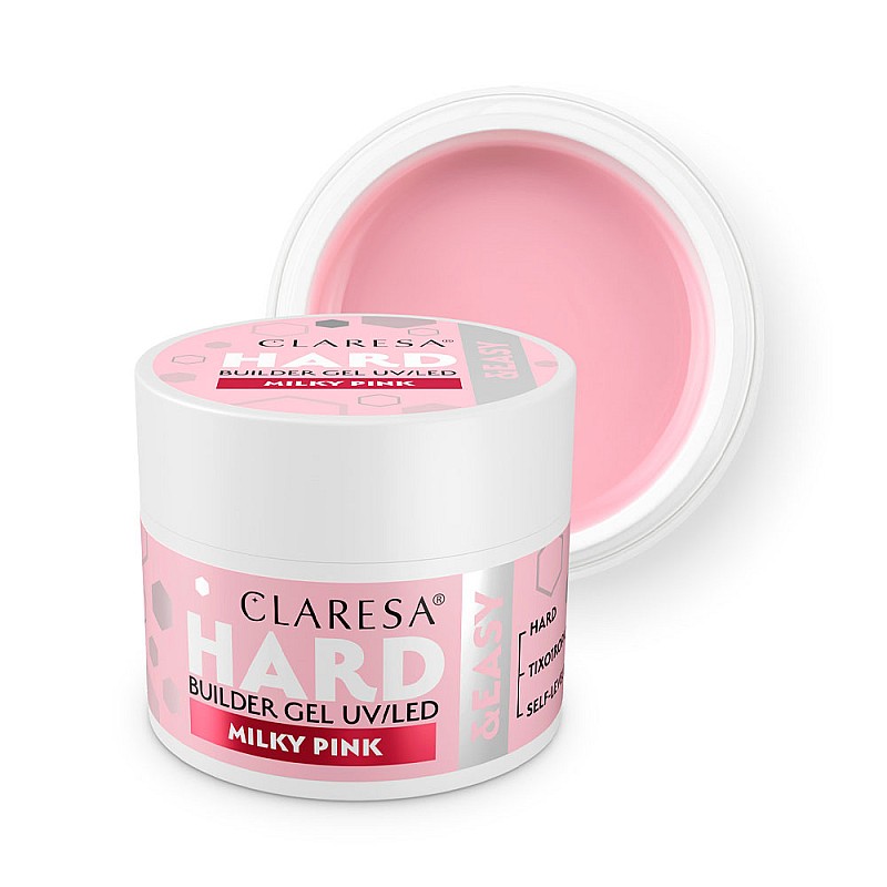 Изграждащ гел млечно розово Claresa Hard and Easy Milky Pink 12g
