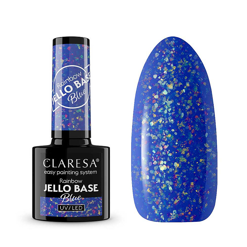 Цветна база за гел лак синя CLARESA Rainbow Jello Base Blue 5g