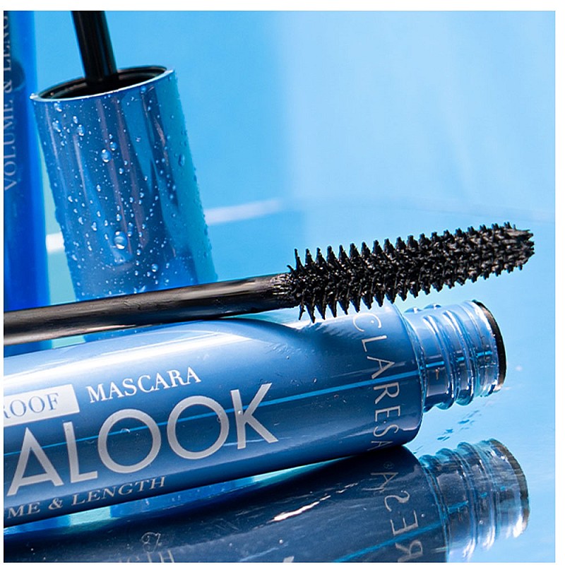 Водоустойчива черна спирала за обем и дължина Claresa Aqualook Waterproof Volume&Lenght Mascara