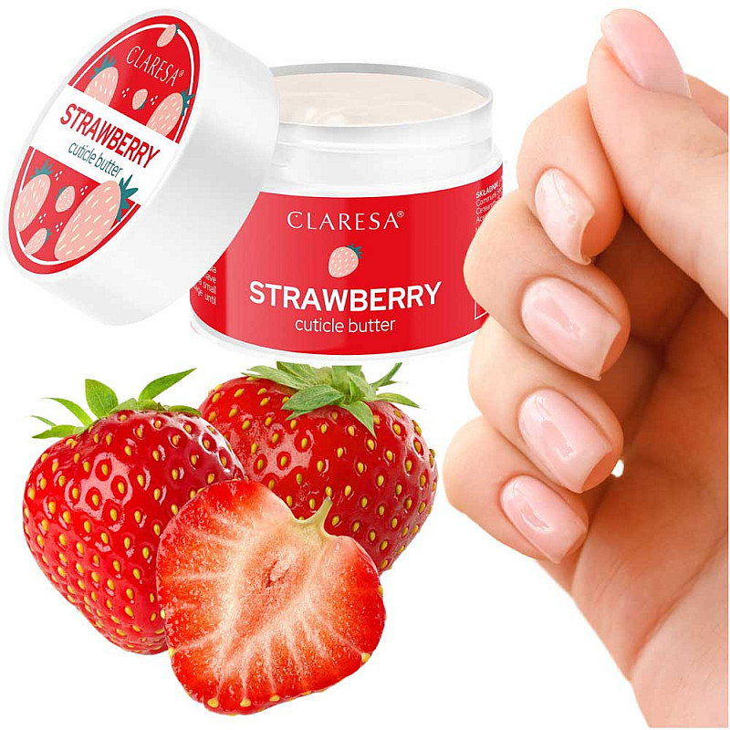 Масло за кожички ягода Claresa Strawberry Cuticle Butter 13g