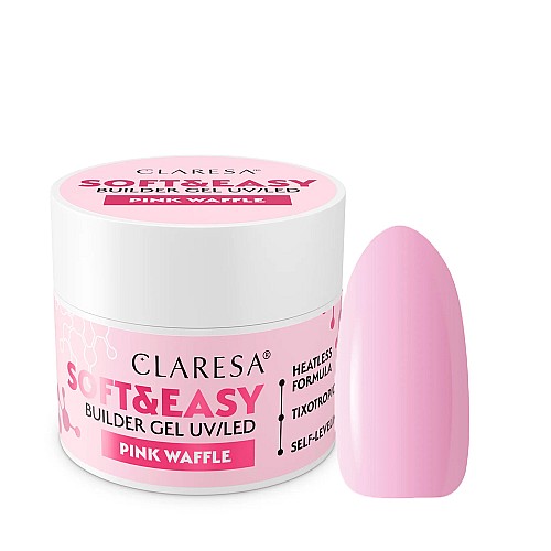 Изграждащ гел Claresa Hard and Easy Pink Waffle 12g