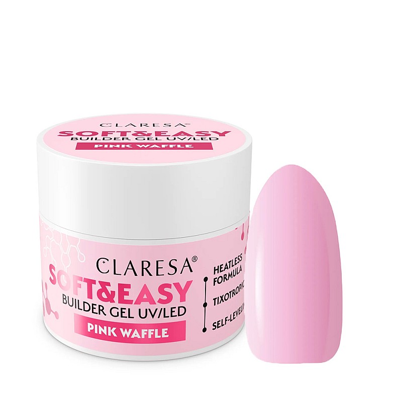 Изграждащ гел Claresa Hard and Easy Pink Waffle 12g
