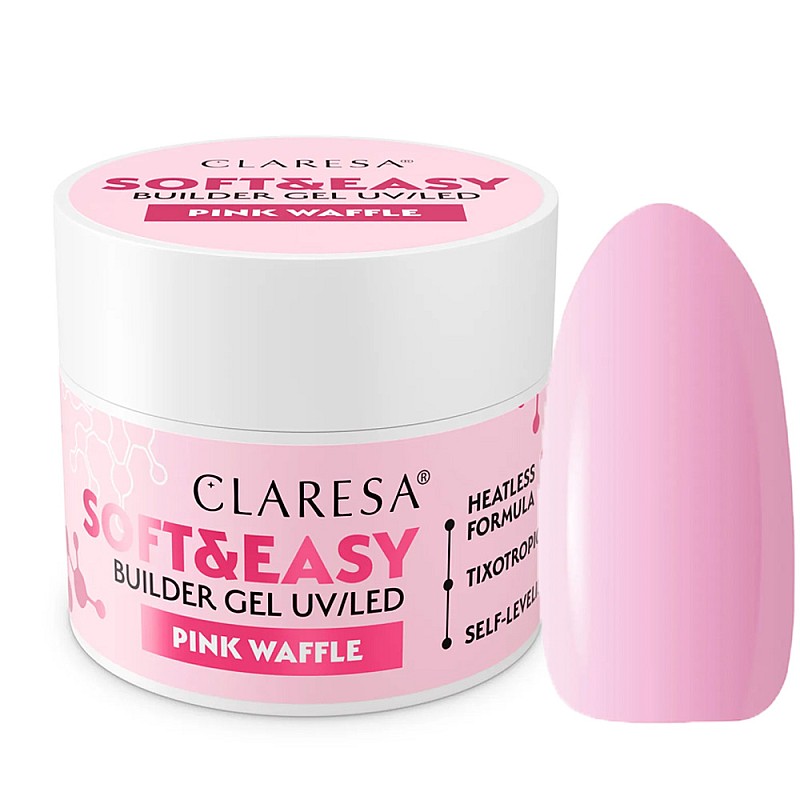 Изграждащ гел Claresa Hard and Easy Pink Waffle 45g