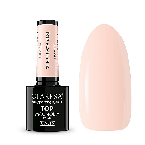 Топ лак светла праскова Claresa Top No Wipe Magnolia 5g