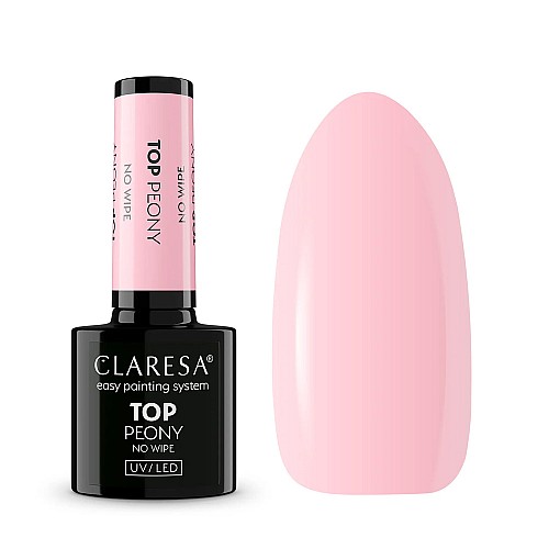 Топ лак розова пудра Claresa Top No Wipe Peony 5g